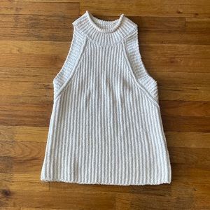 Anthropologie Mock Neck Off White Sweater